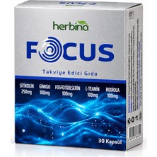 Herbina Focus Sitikolin 30 Kapsül Ginkgo Biloba Rhodiola Fosfotidilserin L-Teanin