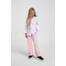 Escabel Kız Çocuk 4-14 Yaş Taş Işlemeli Palazzo Jean Pembe
