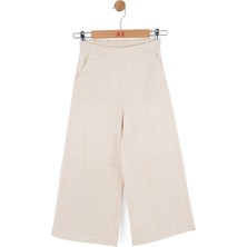 Nk Kids Kız Çocuk 4-8 Yaş Keten Palazzo Pantolon Krem