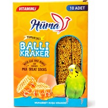 Hüma Muhabbet Kuşu Krakeri Yumurtalı Ballı 10'lu