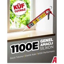 24 Adet (1 koli) Akfix 1100E Şeffaf Silikon 280 ml Su Geçirmez Sızdırmazlık Silikonu
