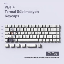 Silabor 74 Tuşlu Pbt Keycaps Çizgi Film Anime Klavye Tuş Takımı Tüm Mekanik - Manyetik Klavyeler ile Uyumludur.