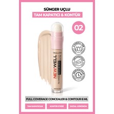 New Well Full Coverage Concealer & Contour Sünger Uçlu Kapatıcı & Kontür 02 6 ml