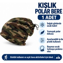 Moda Nokta Polar Bere Kışlık Boyunluk Olarakda Kulana Biliyor