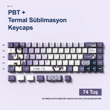 Silabor 74 Tuşlu Pbt Keycaps Çizgi Film Anime Klavye Tuş Takımı Tüm Mekanik - Manyetik Klavyeler ile Uyumludur.