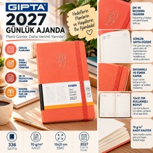 Gıpta 2027 Cilt Bezli Günlük Ajanda 139-ERK Eko 13X21 Turuncu