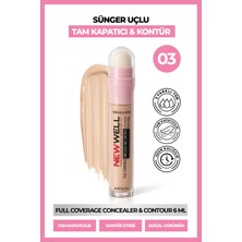New Well Full Coverage Concealer & Contour Sünger Uçlu Kapatıcı & Kontür 03 6 ml