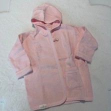 Mummys Love Kız Bebek&çocuk 4'lü Bornoz Seti - %100 Doğal Pamuk Yıkanmış Kumaş - Pembe