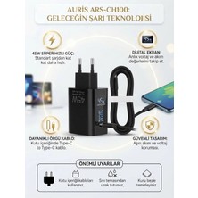 Novmark ARS-CH100 45W Super Fast Digital Display Şarj Cihazı ve Kablosu