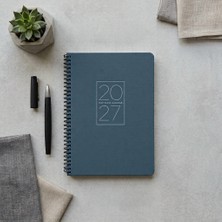 Keskin Color 2027 Yılı  Spiralli Haftalık Ajanda 17X24 cm Mavi