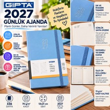 Gıpta 2027 Cilt Bezli Günlük Ajanda 139-ERK Eko 13X21 Mavi