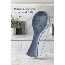 Okyanus Home Mermer Desen Kepçe Kaşık Altlığı