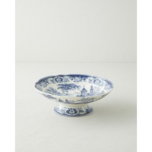 English Home Preston Stoneware Sunumluk 24,5X24,5X8,5 cm Lacivert