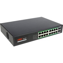 Onv H3016PF Smart Poe Switch 16X10/100/1000 Poe + 2X1000MÖ Sfp Slot Uplink 250 W Switch Sıfır Ürün