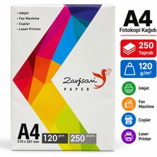 Zarfsan Gramajlı A4 Fotokopi Kağıdı 120 gr 250'LI Paket