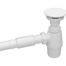 Serel - Seramik Tapa ve Lavabo Sifonu Mat Beyaz  - TP08STL010H