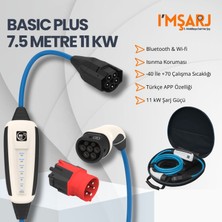Nrgkick 11KW 16A Taşınabilir Şarj Istasyonu (Basic Plus Set 7.5m Çantalı Monofaze Trifaze Uyumlu Wifi+Bluetooth Ac Mobil Wallbox)