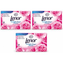 Lenor Pembe Çiçek Kokulu Çamaşır Kurutma Makinesi Kokulandırıcı ve Yumuşatıcı Kağıt 3X34 Yaprak (Toplam 102 Yaprak)