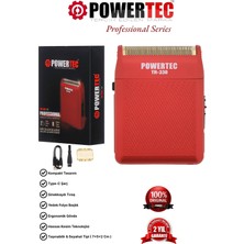 Powertec TR-330 Profesyonel Type-C Şarjlı Günlük Sakal Tıraş Makinesi Sinekkaydı Tıraş ve Erkek Bakım