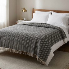 Qua Home Lula Çift Kişilik Battaniye Gri 180X220 cm