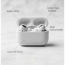 Novmark Air Pro 2 Aaa+Anc Aktif Gürültü Ses Önleyici Özellikli Tüm Ios ve Android Telefonlarla Uyumlu(Yedek Kulak Içi Silikonlar Dahil)