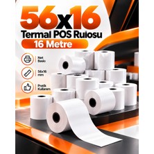 Cece Ambalaj 56X16 mm 10 Adet Termal Pos Rulosu 12 Metre Yazarkasa Pos Uyumlu