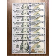 Trendexa Düğün Eğlence Için Yapay 100 Adet 100 Dolar Açık Yeşil