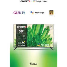 Dreamstar | 50 Inch 127 Ekran | Google Tv | Türksat 4A Uyumlu  | Dahili Wi-Fi