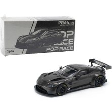 Pop Race Aston Martin Gt3 Carbon Fiber 1:64 Diecast Model Araba PR64-178