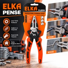Elka Kombine Pense 175 mm No :7 Üst Düzey Kaliteli Yeni Tip Pense Ergonomik Saplı
