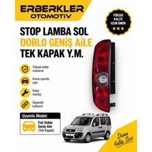 ERBERKLER Stop Lamba Sol Doblo Geniş Aile Tek Kapak Y.m.