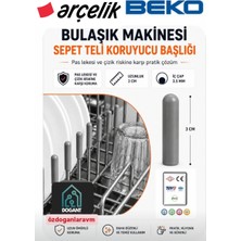 Dogant Arçelik Beko Altus 100 Adet Gri Bulaşık Makinesi Sepet Ucu Plastik Kapak