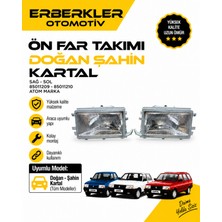 ERBERKLER Tofaş Doğan Slx-kartal-şahin Komple Ön Far Takımı Sağ-sol 85011209-85011210 Atom Marka