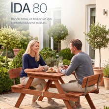 Smart Legs Ahşap Piknik Masası Ida S 80 2 Kişilik Sırtlıklı  Rahat ve Şık Tasarım