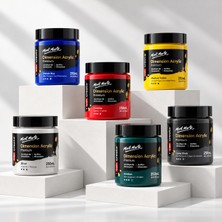Mont Marte Dimension Premium – Kontrast Renkler & Gümüş 6'lı Akrilik Boya Seti