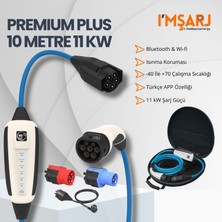 Nrgkick 11KW 16A Taşınabilir Şarj Istasyonu (Premium Plus Set 7.5m Çantalı Tüm Priz Adaptör Setli Monofaze Trifaze Wifi+Bluetooth Ac Mobil Wallbox)