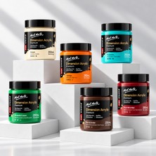 Mont Marte Dimension Premium – Sıcak ve Doğal Tonlar 6'lı Akrilik Boya Seti
