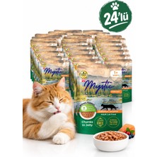 Mystic Super Premium Kısırlaştırılmış Tahılsız Pouch Kedi Maması Somonlu 24 x 85 gr