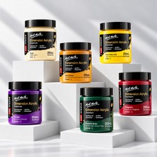 Mont Marte Dimension Premium – Mor ve Toprak Tonları 6'lı Akrilik Boya Seti