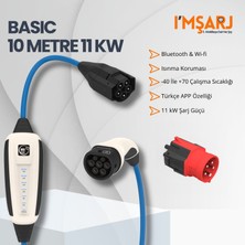 Nrgkick 11KW 16A Taşınabilir Şarj Istasyonu (Basic Set 10M Monofaze Trifaze Uyumlu Wifi+Bluetooth Ac Mobil Wallbox)