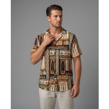 Can Moda Canmoda Savanna Desen Rahat Kesim Gömlek