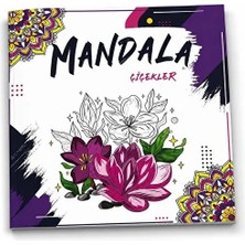 Dokuz Yayınları Mandala Boyama Kitabı Çiçekler 24 Sayfa Boyut 20X20