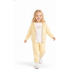 Nk Kids Kız Bebek 1-4 Yaş Çiçek Motifli Eşofman Takımı Sarı