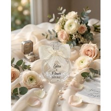 Grand Concept Store Incili ve Simli Cam Şişe Kolonya Söz, Nişan,kına,düğün,nikah Hediyelik 10 Adet