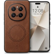 Alstrap Honor Magic 7 Pro Uyumlu Deri Dokulu Magsafe Özellikli Kamera Çerçeveli Kılıf