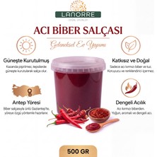 Lanorre Ev Yapımı Acı Biber Salçası 500 GR | Antep Yöresi, Güneşte Kurutulmuş, Katkısız ve Doğal