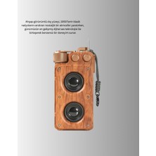 Global Klasik Görünümlü Bluetooth Hoparlör 360 Derece Stereo ve Fm Radyo
