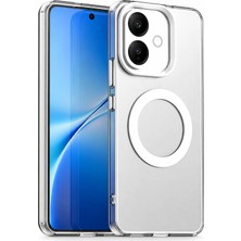 Nezih Case Vivo V60 Lite ile Uyumlu Magsafe Şarj Özellikli Kamera Korumalı Renkli Yarı Saydam Silikon Kılıf