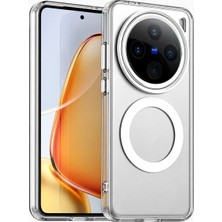 Nezih Case Vivo X200 Pro ile Uyumlu Magsafe Şarj Özellikli Kamera Korumalı Renkli Yarı Saydam Silikon Kılıf