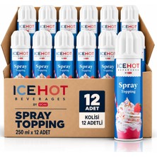Rich's Icehot Sprey Şanti 250 gr – Soğuk & Sıcak Uyumlu Hazır Sprey Krema x 12 Adet